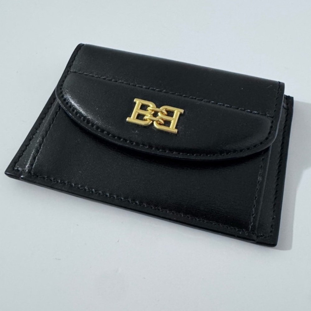 Bally leather card holder coin / bill holder
